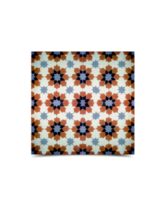 Moroccan Geometric Cement Tiles - Multi-Color Pattern