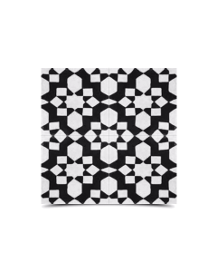 Moroccan Black & White Cement Tile Pattern - Design 245. Handcrafted Geometric Tilesегистраторы.