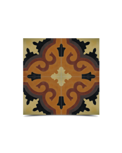 Moroccan Cement Pattern Dark Brown Colors - Premium Quality Tiles