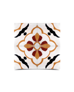 Moroccan Cement Pattern Tile Beige Black White - Creative Design