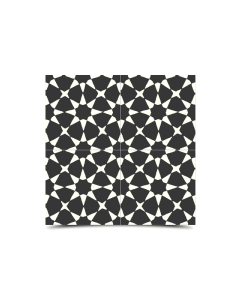 Moroccan Black & White Cement Tiles - Geometric Patterns