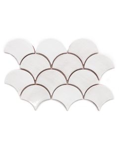 Moroccan Fish Scale Tiles - White | Stylish & DurableTiles