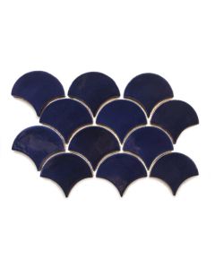 Captivating Cobalt Moroccan Fish Scale Tiles - Glossy/Matte Finish