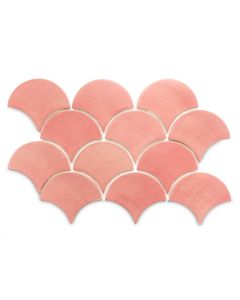 Captivating Grapefruit Moroccan Fish Scale Tiles