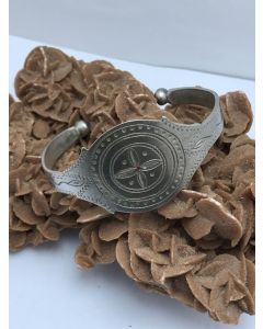 Moroccan Tuareg Berber Silver Geometric Bracelet.