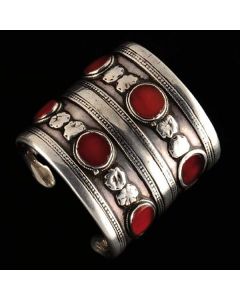 Handmade Moroccan Tuareg Berber Silver Geometric Bracelet