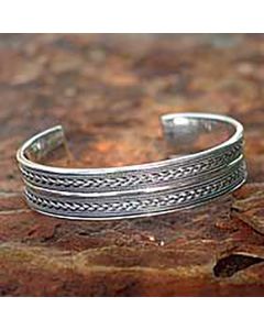 Moroccan Tuareg Silver Artisan Bracelet | Ethnic Charm