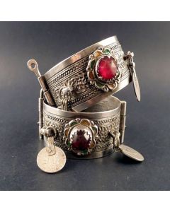 Moroccan Silver Tuareg Berber Geometrical Bracelet