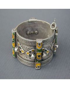 Tuareg Berber Silver Adjustable Bracelet - Modern Ethnic Fusion