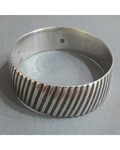Moroccan Tuareg Berber Silver Geometric Bracelet - Handcrafted Ethnic Elegance