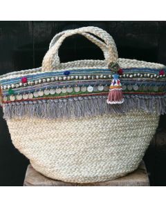 Moroccan Straw Handbag - Handcrafted by Berber Women