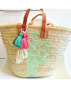 Moroccan Handcrafted Eco-Friendly Straw Handbag Basket