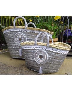 Moroccan Handcrafted Silver Straw Handbag | Eco-Friendly & Customizable