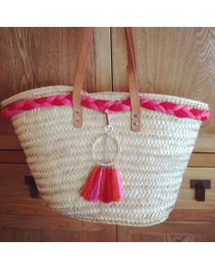 Moroccan Handwoven Eco-Friendly Straw Handbag Basket