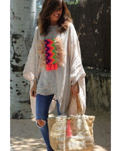 Bohemian Embroidered Kaftan Dress - Moroccan Elegance