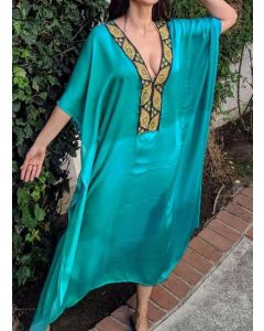 Kaftan Dress 105 - Moroccan-Inspired Bohemian Chic Embroidered Statement
