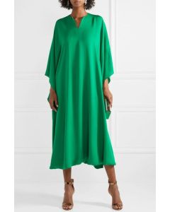 Moroccan-Inspired Bohemian Kaftan Dress with Embroidery