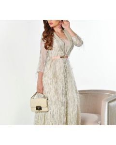Moroccan Embroidered Kaftan Dress - Bohemian Chic Style