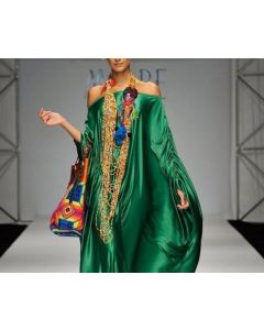 Exquisite Moroccan Embroidered Kaftan Dress - Bohemian Chic Style