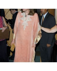 Moroccan Embroidered Kaftan Dress - Bohemian Chic Statement Piece