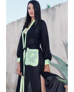 Elegant Maxi Moroccan Beach Cover Up | Eye-Catching Prints