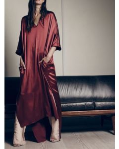 Moroccan Embroidered Kaftan Dress for Bohemian Chic Style.