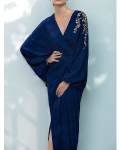 Elegant Moroccan Embroidered Kaftan Dress - Chic Bohemian Style