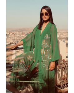 Moroccan-Inspired Flowy Beach Cover Up in Exquisite Prints