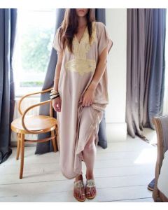 Chic Moroccan Embroidered Kaftan Dress 177