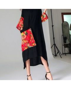 Moroccan Embroidered Kaftan Dress 018 - Bohemian Chic Style