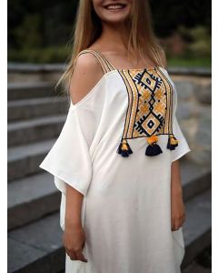 Exquisite Moroccan Embroidered Kaftan Dress for Chic Bohemian Style.