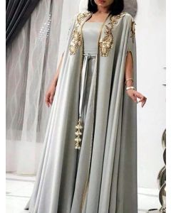 Bohemian Moroccan Embroidered Kaftan Dress 214 - Unique Casual Chic Option