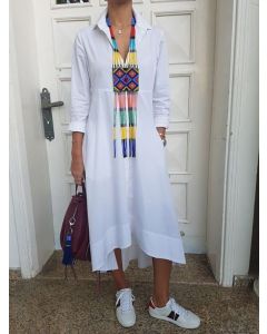 Moroccan Embroidered Kaftan Dress: Bohemian Chic Statement