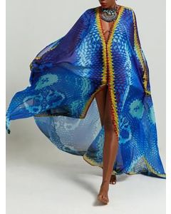 Moroccan Kaftan Inspired Beach Cover Up - Vacation Maxi Dress