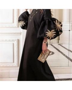 Moroccan Embroidered Kaftan Dress | Bohemian Chic Statement Piece