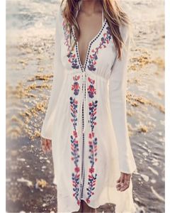 Beach Cover Up 045 - Moroccan-Inspired Silky Caftan