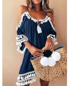"Moroccan-Inspired Silky Beach Cover Up | Front Slit Maxi Caftan"