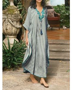 Exquisite Moroccan Kaftan Dress with Intricate Embroidery