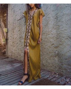 Exquisite Moroccan Embroidered Kaftan Dress - Bohemian Chic Style