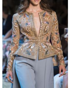 Elegant Moroccan Embroidered Kaftan Dress for Bohemian Style
