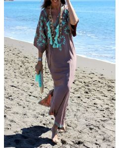 Beach Kaftan Cover Up with Mesmerizing Prints