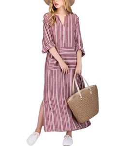 Exquisite Moroccan Caftan: Embroidered Bohemian Chic Dress