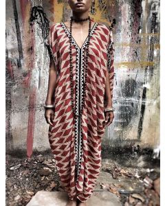 Exquisite Moroccan Embroidered Kaftan Dress for Stylish Statements