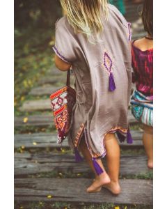 Bohemian Chic Morrocan Embroidered Kaftan Dress - Unique Style Statement