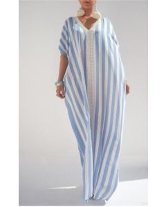 Moroccan Bohemian Embroidered Kaftan Dress 028