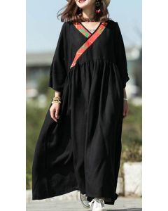Moroccan-Inspired Embroidered Kaftan Dress 029