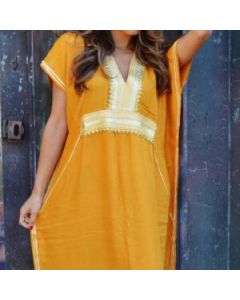 Embellished Moroccan Kaftan Dress for Bohemian Chic Style