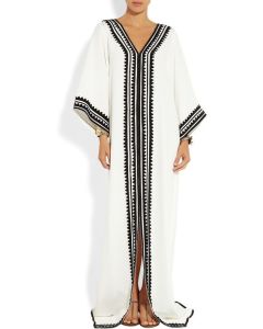 Moroccan Kaftan Dress 044 - Bohemian Chic Embroidered Kaftan