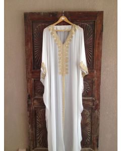 Handcrafted Moroccan Embroidered Kaftan | Bohemian Style