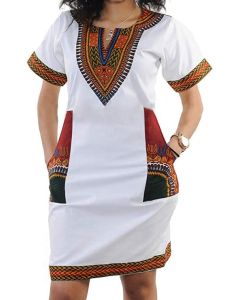 Moroccan Embroidered Kaftan Dress - Elegant Bohemian Style